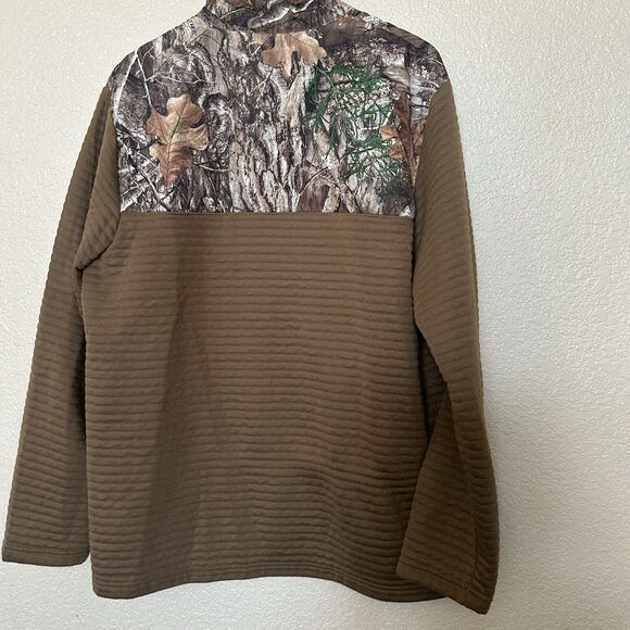 Realtree Camo Men's Quarter 1/4 Zip Pullover  Size XL Brown Camo Camouflage - Picture 5 of 5